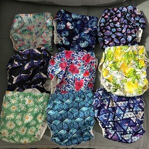Colorful Patterned Kids Diaper Covers Set
